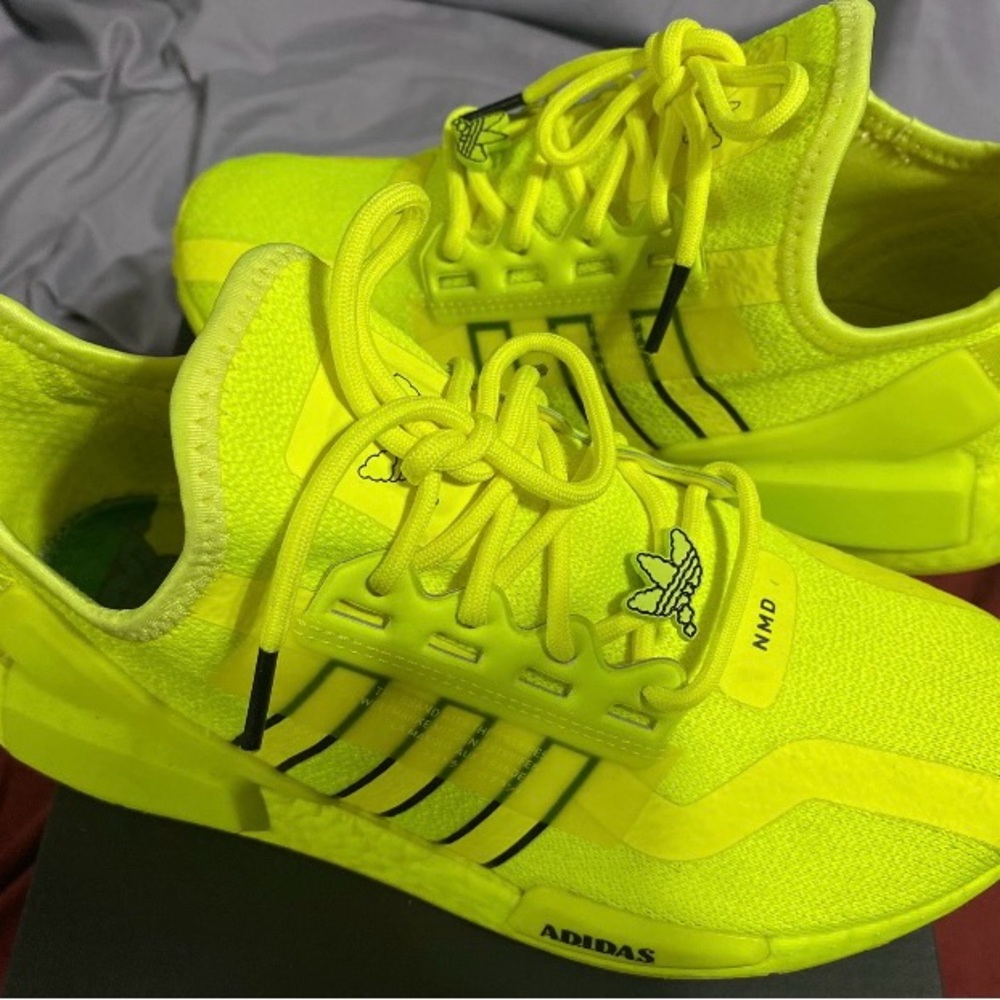 Lime green adidas sneakers size 6 women